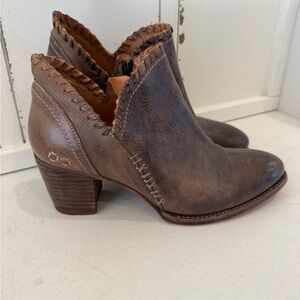 BED|STU Distressed Brown Ankle Booties